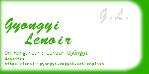 gyongyi lenoir business card